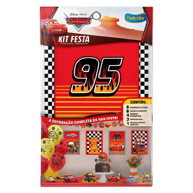 Kit Festa Festcolor Carros Especial 24 Peças 300485 (MP)