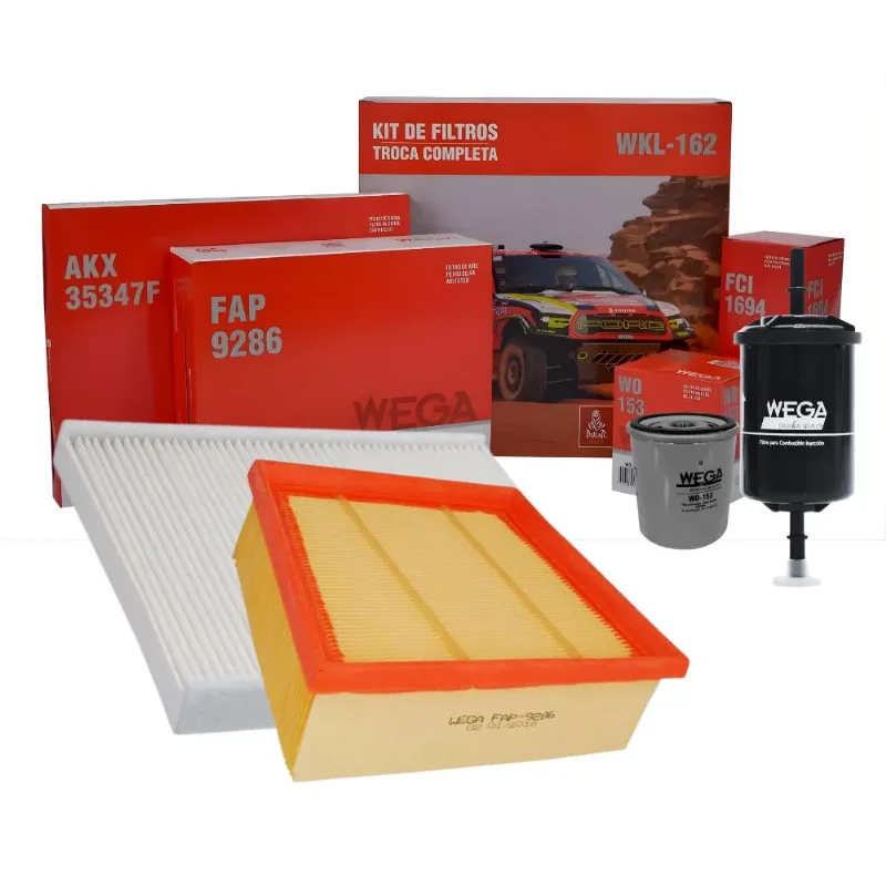 Kit Revisão Filtros Ecosport 1.6 New Fiesta Ka 1.5 2012-2018 Original Wega