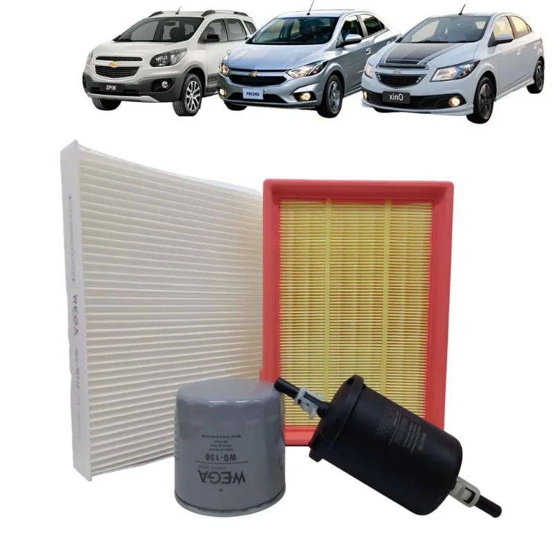 Kit De Filtros Wega Chevrolet Spin Cobalt Onix Prisma 2012 Até 2020 Kit De Filtros Wega Chevrolet Spin Cobalt Onix Prisma 2012 Até 2020