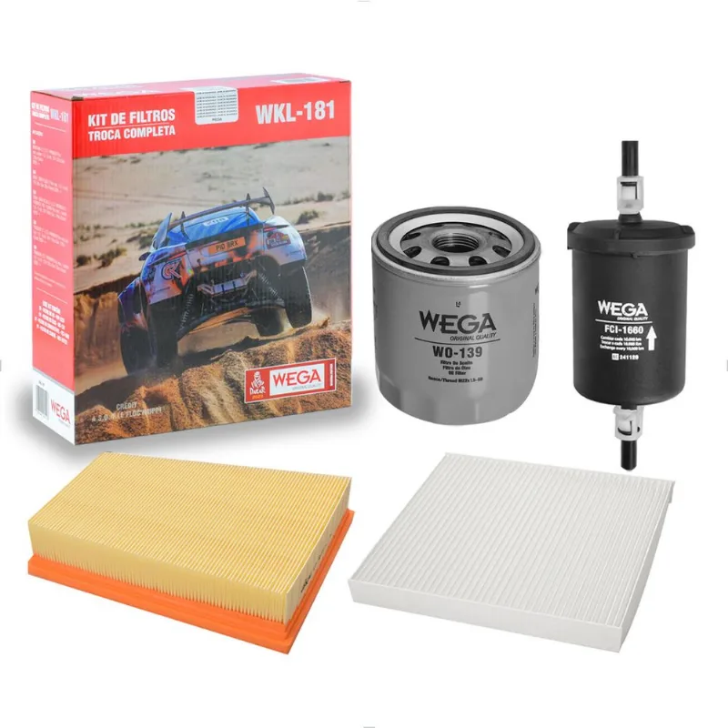 Kit Filtros Onix 1.0 Tracker 1.2 3 Cilindros 2019 até 2023 Wega