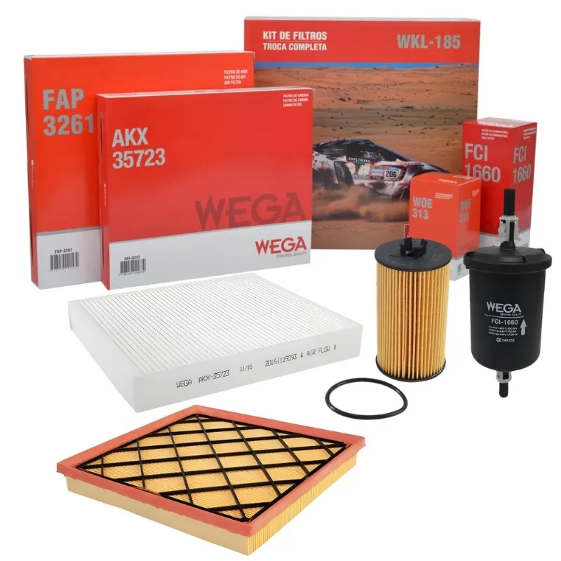 Kit Revisão Filtros Cruze 1.8 2011 2012 2013 2014 2015 16 17 Original Wega