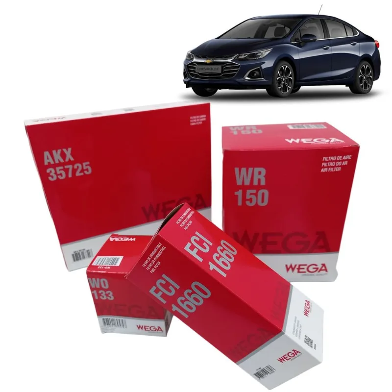 Kit De Filtros Wega Chevrolet Cruze 2016 Em Diante Kit De Filtros Wega Chevrolet Cruze 2016 Em Diante