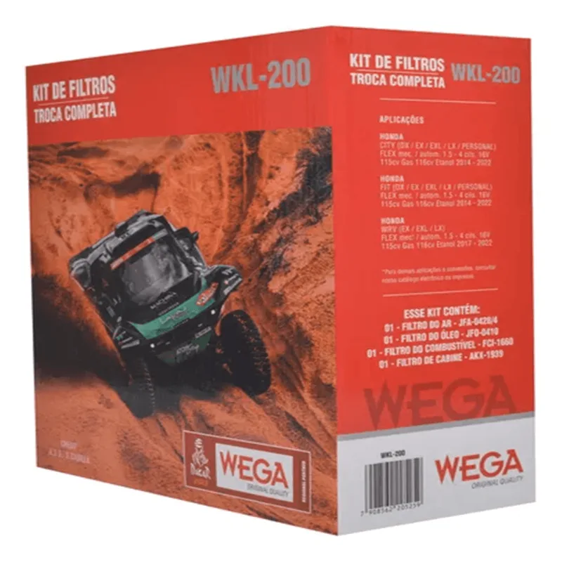 Kit De Filtros Wega Honda City 2014 Até 2022