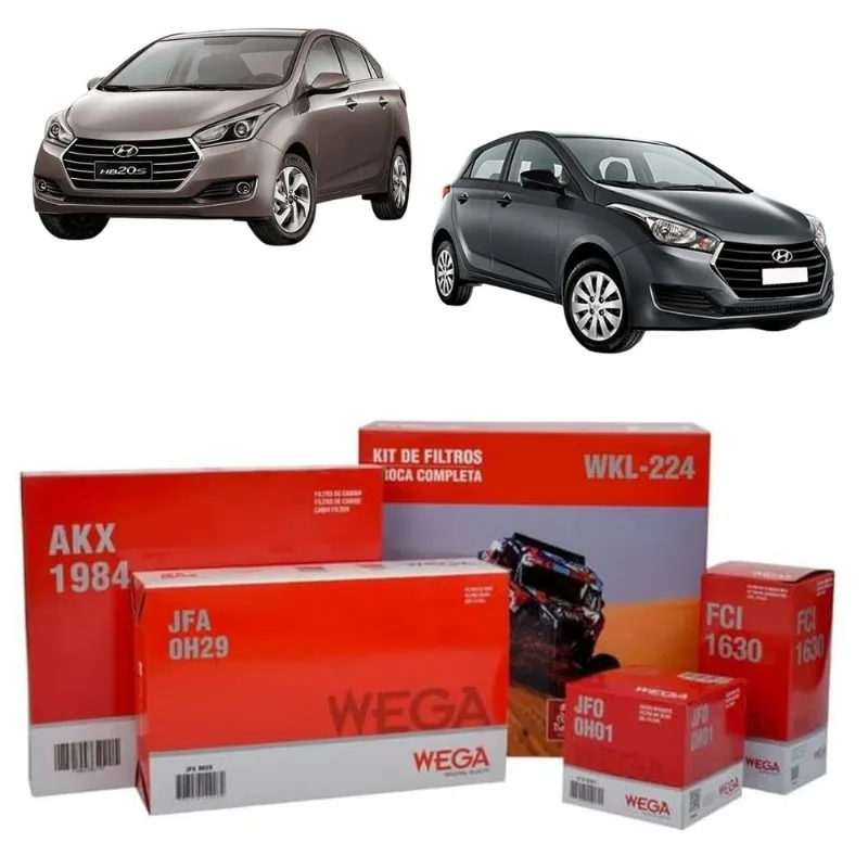 Kit De Filtros Wega Hyundai Hb20 1.6 16v 4c 2012 Até 2019 Kit De Filtros Wega Hyundai Hb20 1.6 16v 4c 2012 Até 2019
