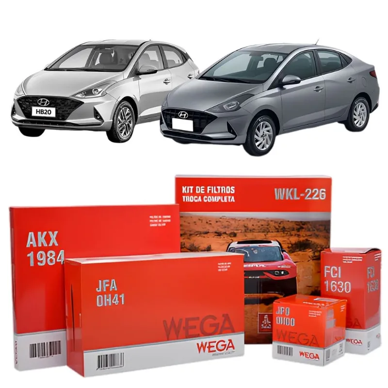 Kit De Filtros Wega Hyundai Hb20 1.0 12v 3c Flex Turbo 2019 Até 2024 Kit De Filtros Wega Hyundai Hb20 1.0 12v 3c Flex Turbo 2019 Até 2024