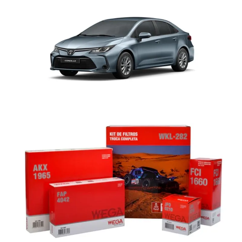 Kit De Filtros Wega Toyota Corolla 1.8 16v Flex/hibryd 2019 Até 2024 Kit De Filtros Wega Toyota Corolla 1.8 16v Flex/hibryd 2019 Até 2024