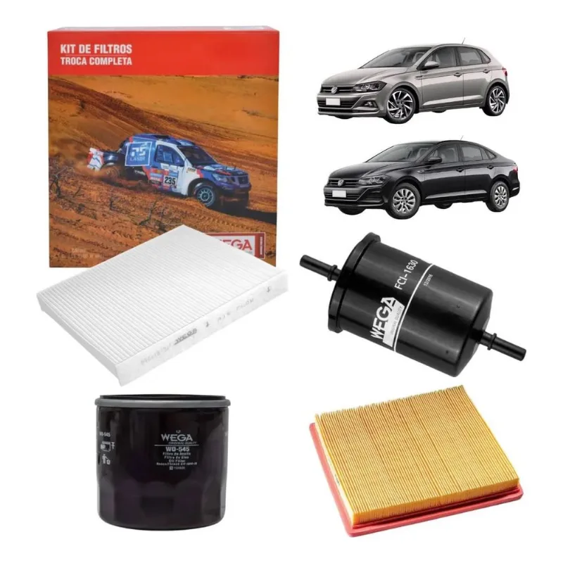 Kit De Filtros Wega Volks Polo E Virtus 1.6 16v 2017 Até 2022