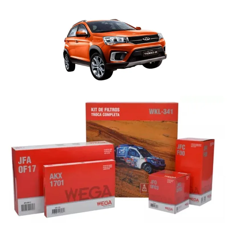 Kit De Filtros Wega Chery Tiggo 2 1.5 16v Flex 2018 Em Diante Kit De Filtros Wega Chery Tiggo 2 1.5 16v Flex 2018 Em Diante