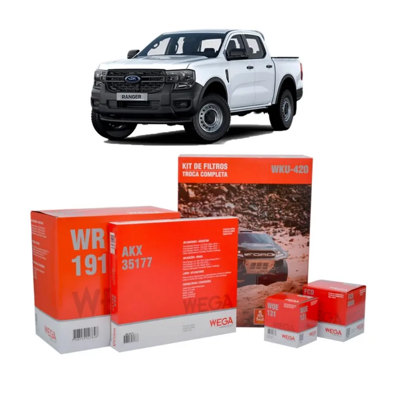Kit De Filtros Wega Ford Ranger Xl/xls Diesel 2019 Até 2020 Kit De Filtros Wega Ford Ranger Xl/xls Diesel 2019 Até 2020