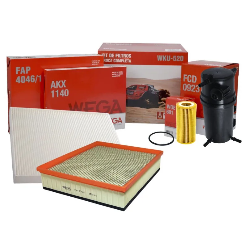 Kit Revisão Filtros Amarok 3.0 V6 2018 2019 2020 2021 Wega