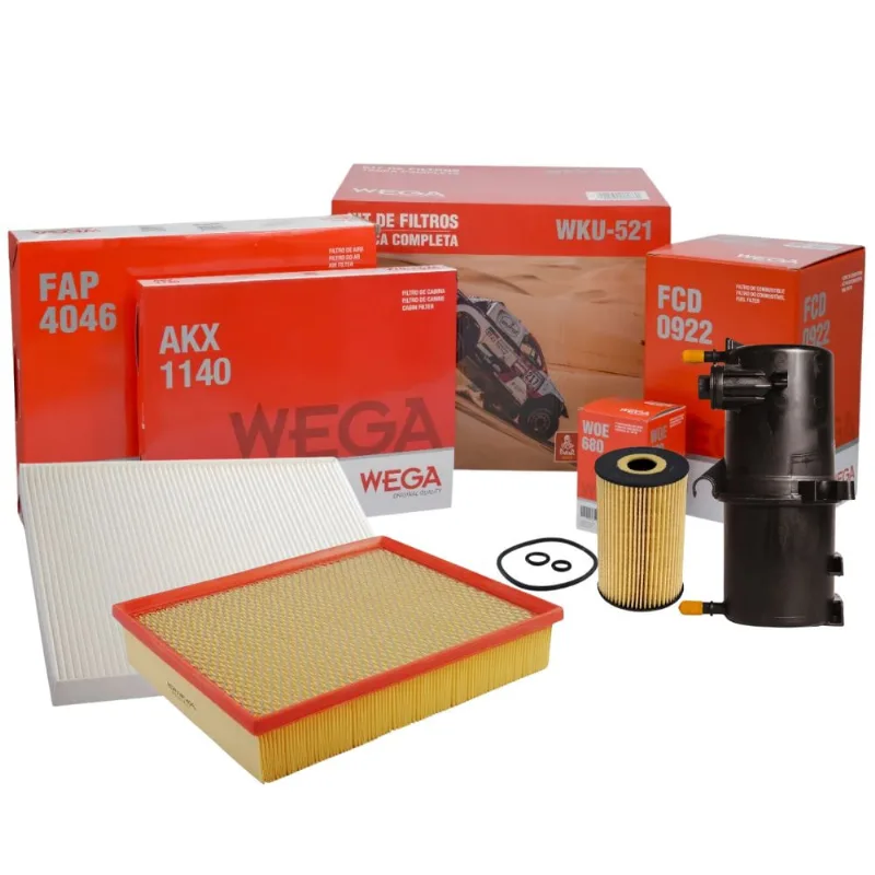 Kit Revisão Filtros Amarok 2.0 Diesel 2015 2016 2017 2018/ Original Wega