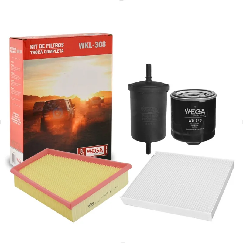 Kit Filtros Gol Saveiro Voyage G5 G6 Polo 1.6 2008 até 2015 Wega