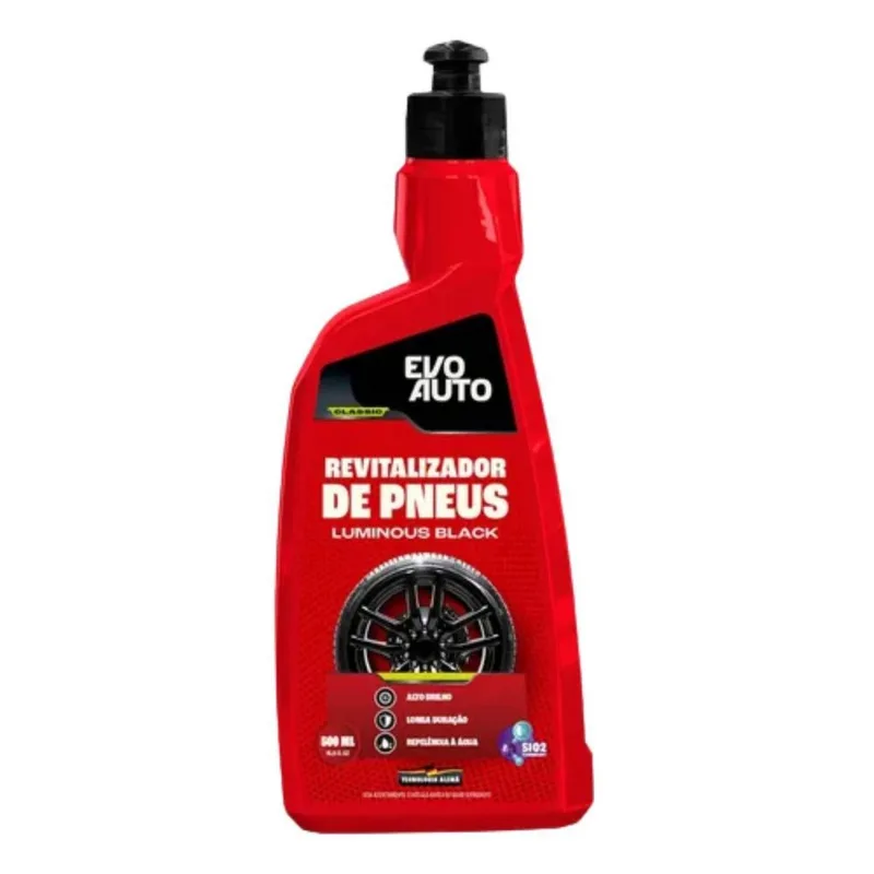 Revitalizador De Pneus Luminus Black Evo Auto 500 Ml