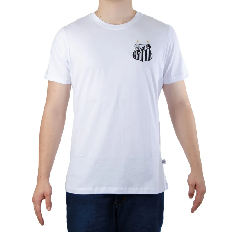 Camiseta Masculina Santos Classic Algodão Branca - Santos