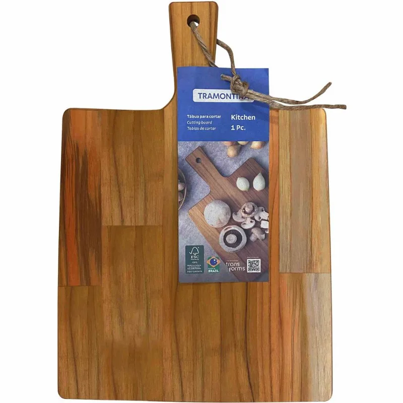 Tábua para Cortar de Madeira Teca Retangular 13277/351 Tramontina 40cm