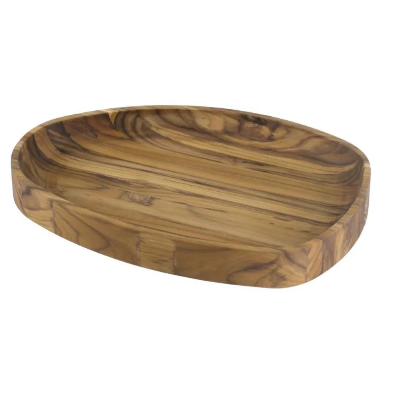 Gamela Organica Churrasco Tramontina Em Madeira Teca Fsc Com Acabamento Em óleo Mineral 44x30 Cm - Tramontina