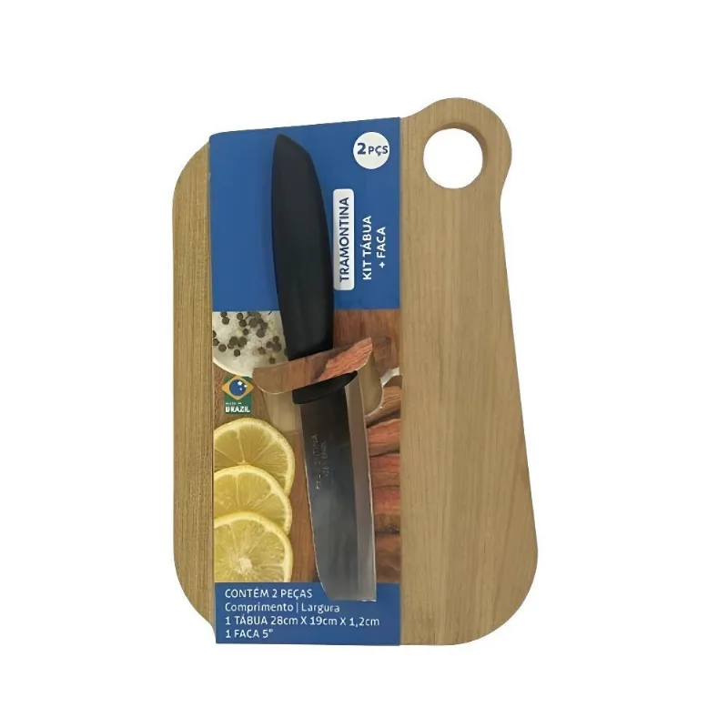 Kit Tábua Com Faca Santoku Tramontina - 2 Peças - Tramontina