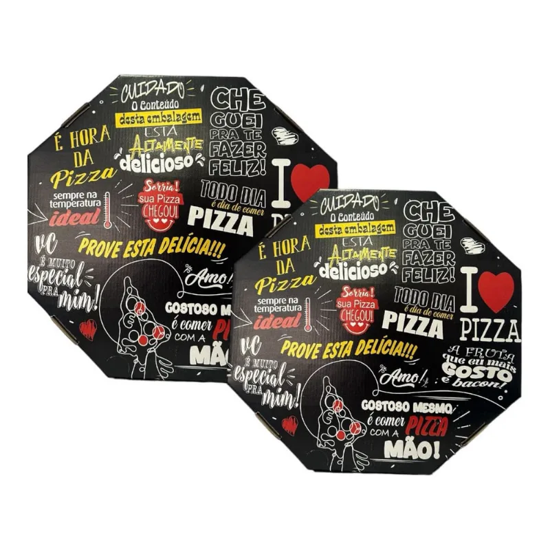 Broto preta caixa pizza ifood 15 unidades
