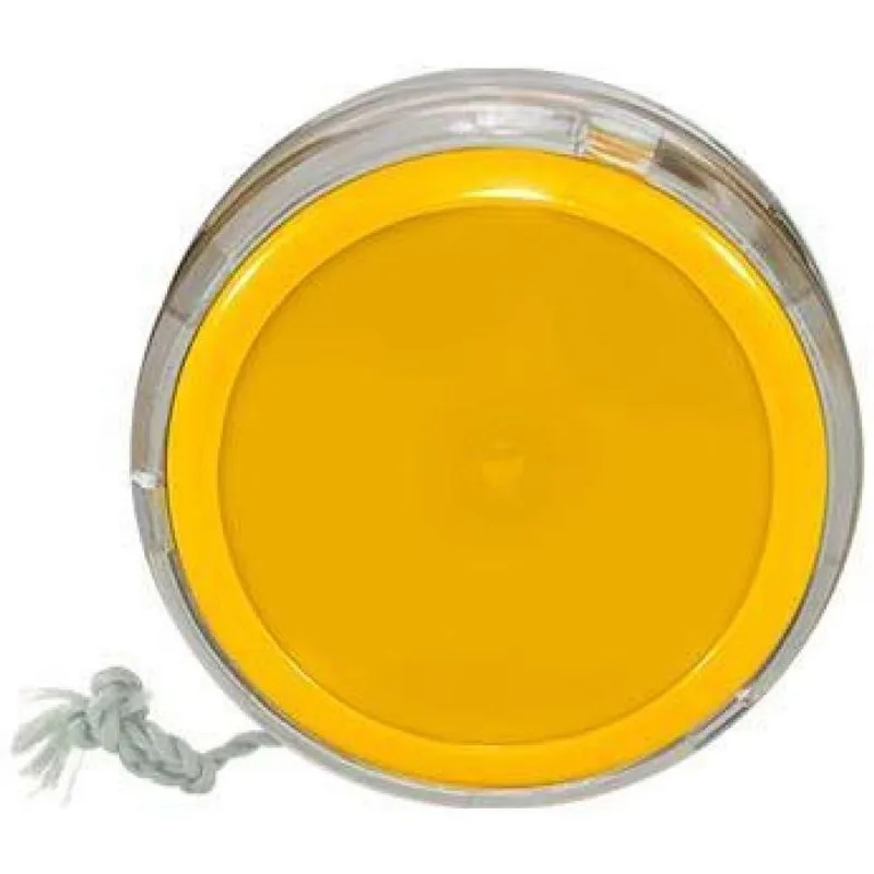 Kit 4 Ioiô Pro Spin Amarelo Base Cristal Plástico