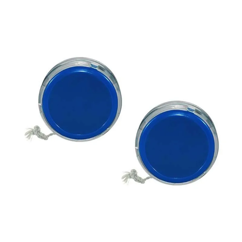 Kit 2 Ioiô Pro Spin Azul Base Cristal Plástico