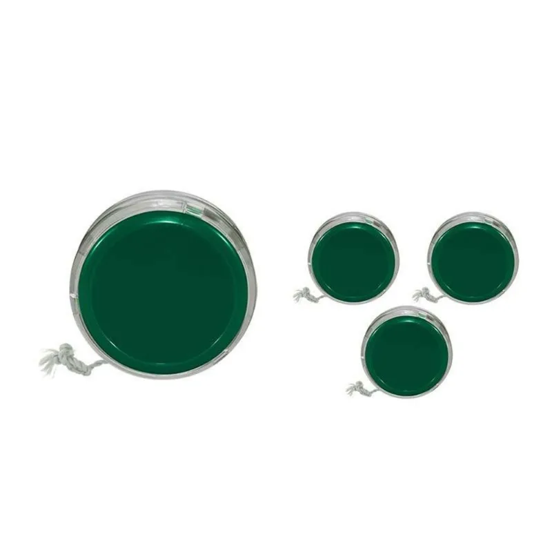 Kit 4 Ioiô Pro Spin Verde Base Cristal Plástico