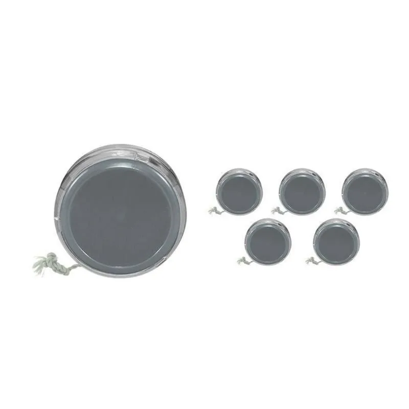Kit 6 Ioiô Pro Spin Prata Base Cristal Plástico