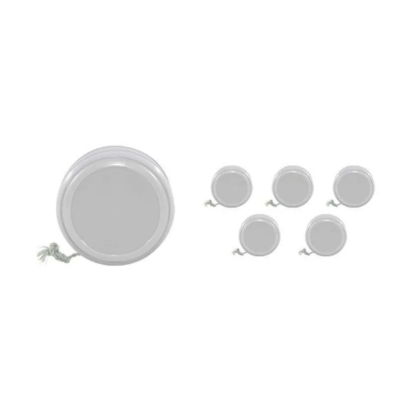 Kit 6 Ioiô Pro Spin Branco Base Branca Plástico