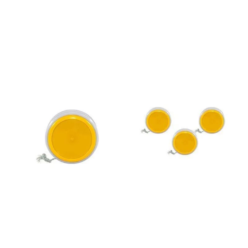 Kit 4 Ioiô Pro Spin Amarelo Base Branca Plástico