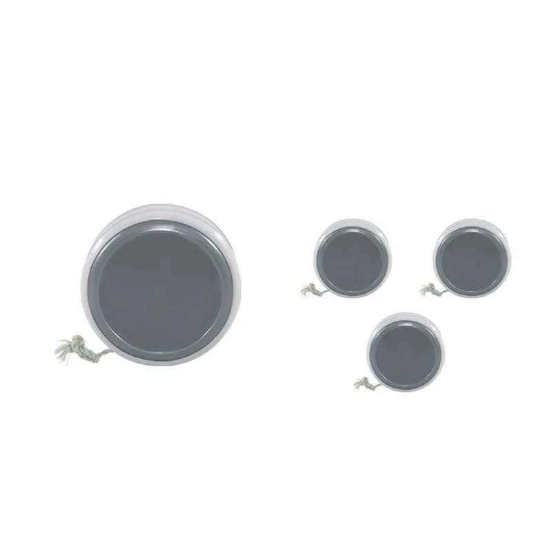 Kit 4 Ioiô Pro Spin Prata Base Branca Plástico