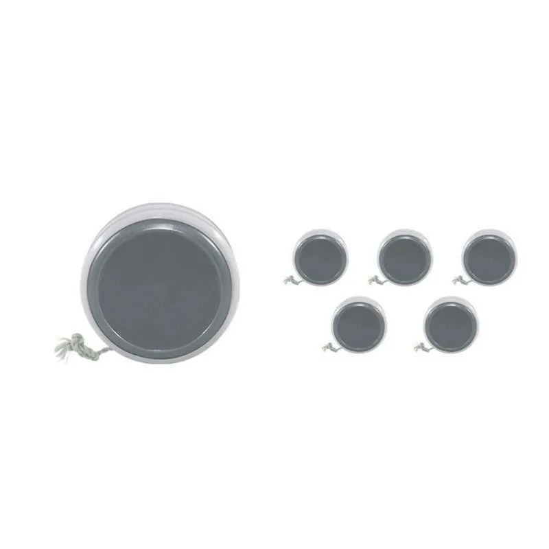 Kit 6 Ioiô Pro Spin Prata Base Branca Plástico