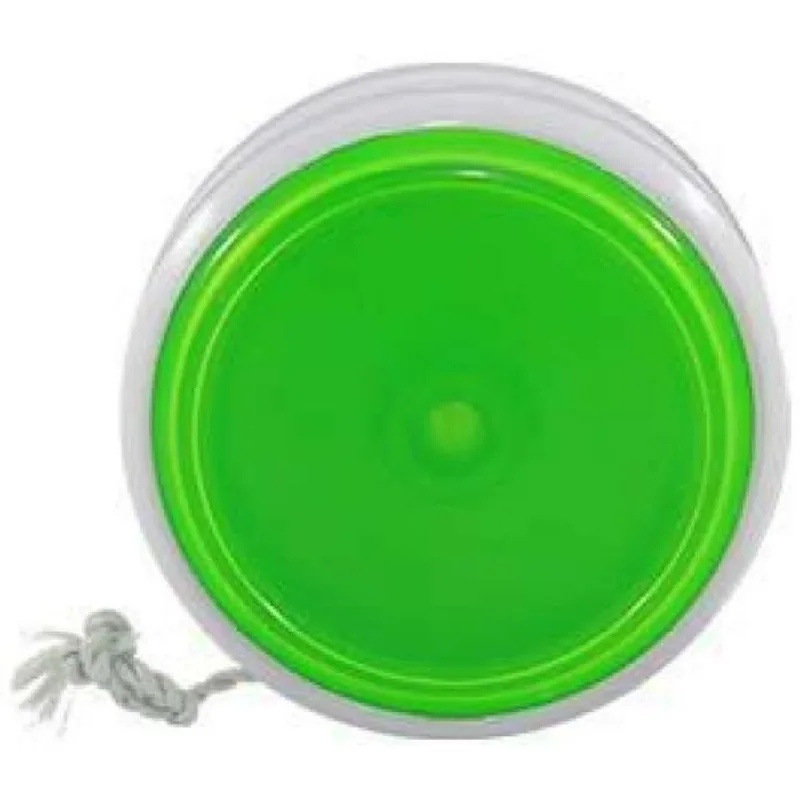 Kit 6 Ioiô Pro Spin Verde Neon Base Branca Plástico