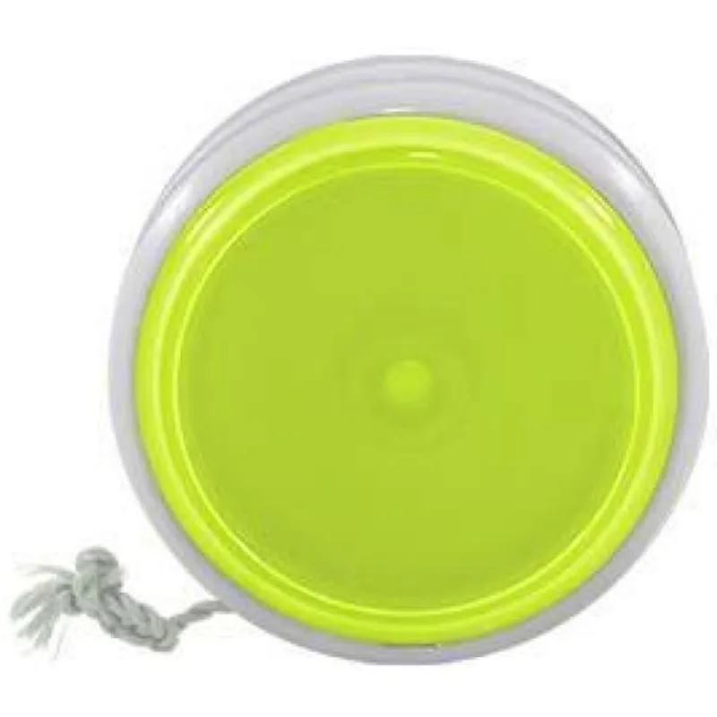 Kit 2 Ioiô Pro Spin Amarelo Neon Base Branca Plástico
