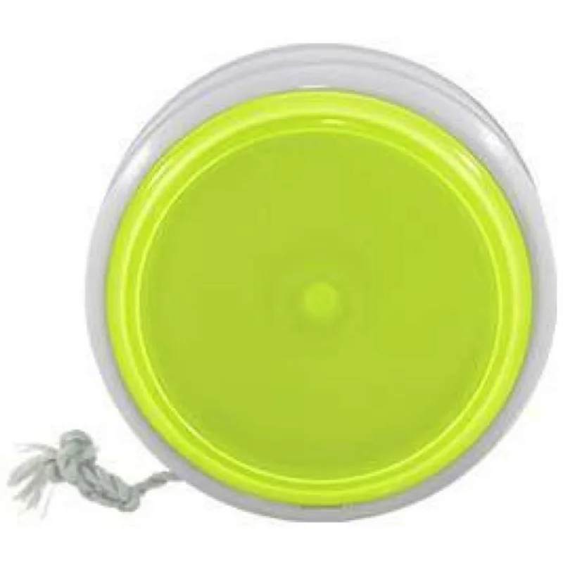 Kit 4 Ioiô Pro Spin Amarelo Neon Base Branca Plástico