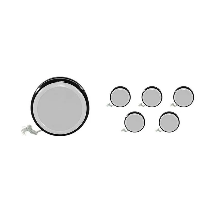 Kit 6 Ioiô Pro Spin Branco Base Preta Plástico