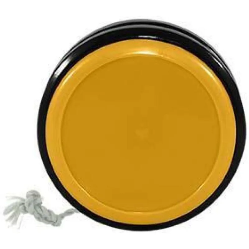 Kit 6 Ioiô Pro Spin Amarelo Base Preta Plástico