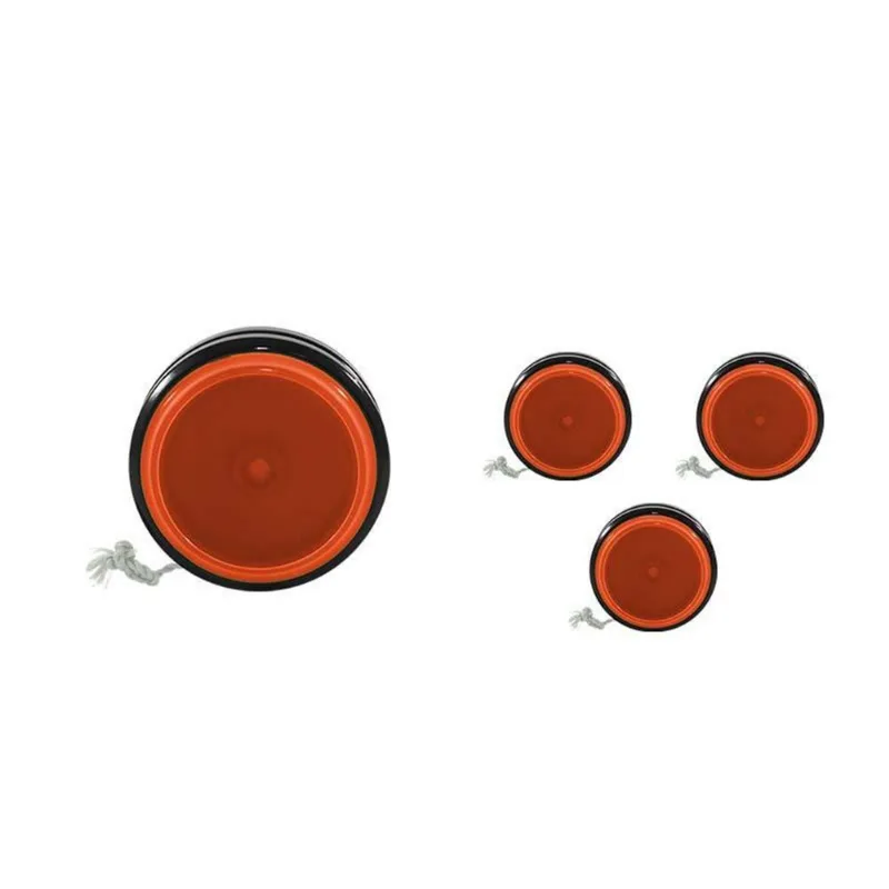 Kit 4 Ioiô Pro Spin Alaranjado Base Preta Plástico