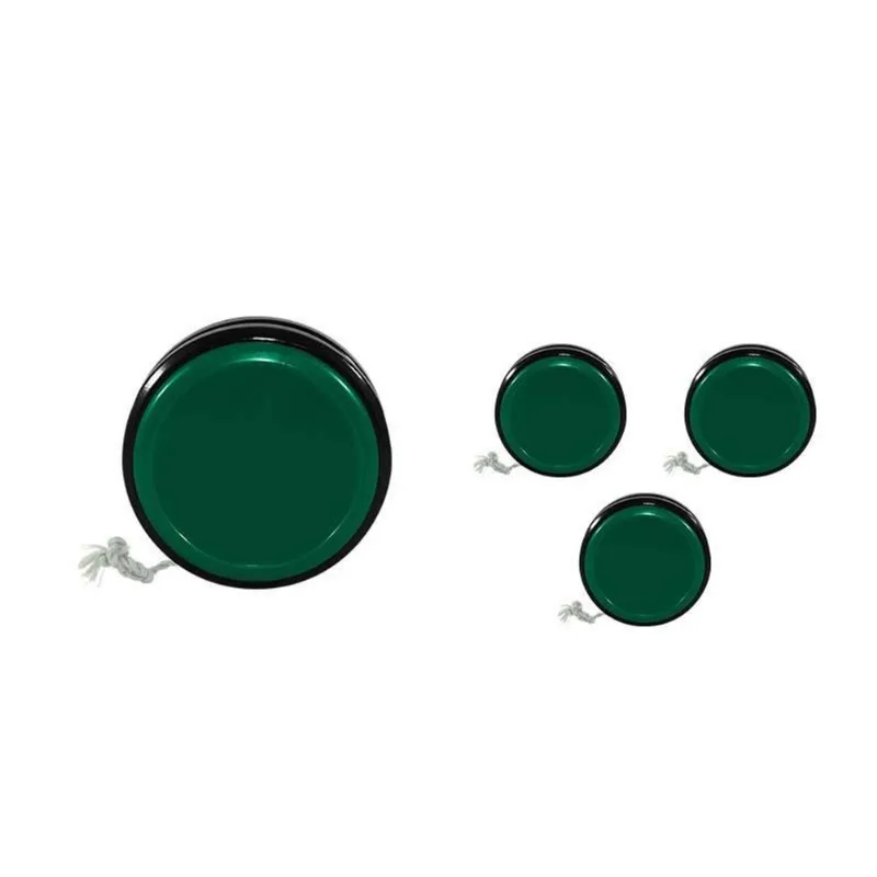 Kit 4 Ioiô Pro Spin Verde Base Preta Plástico