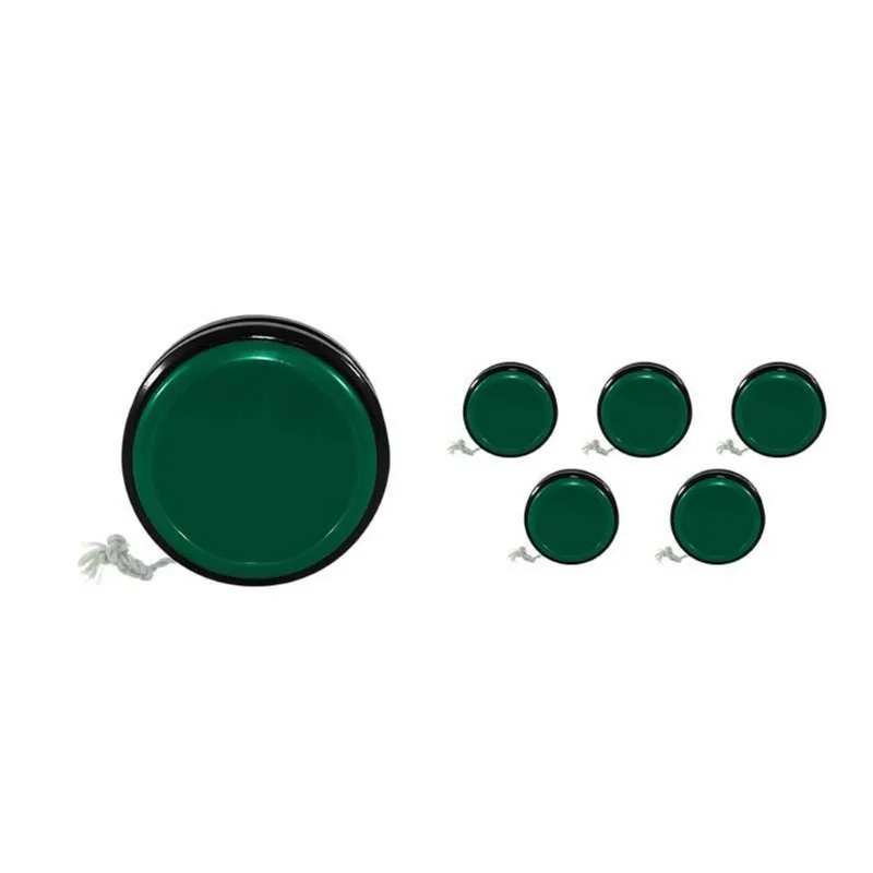 Kit 6 Ioiô Pro Spin Verde Base Preta Plástico