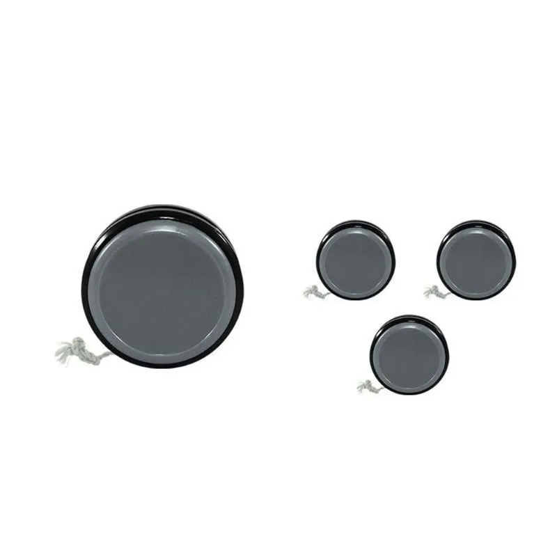 Kit 4 Ioiô Pro Spin Prata Base Preta Plástico