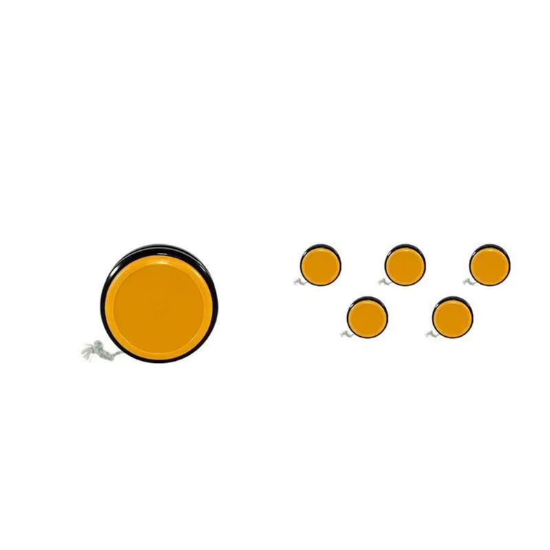 Kit 6 Ioiô Pro Spin Dourado Base Preta Plástico