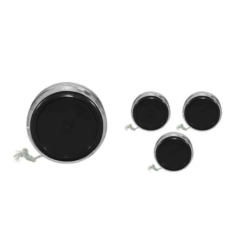 Kit 4 Ioiô Pro Spin Preto Base Cristal Plástico Fg