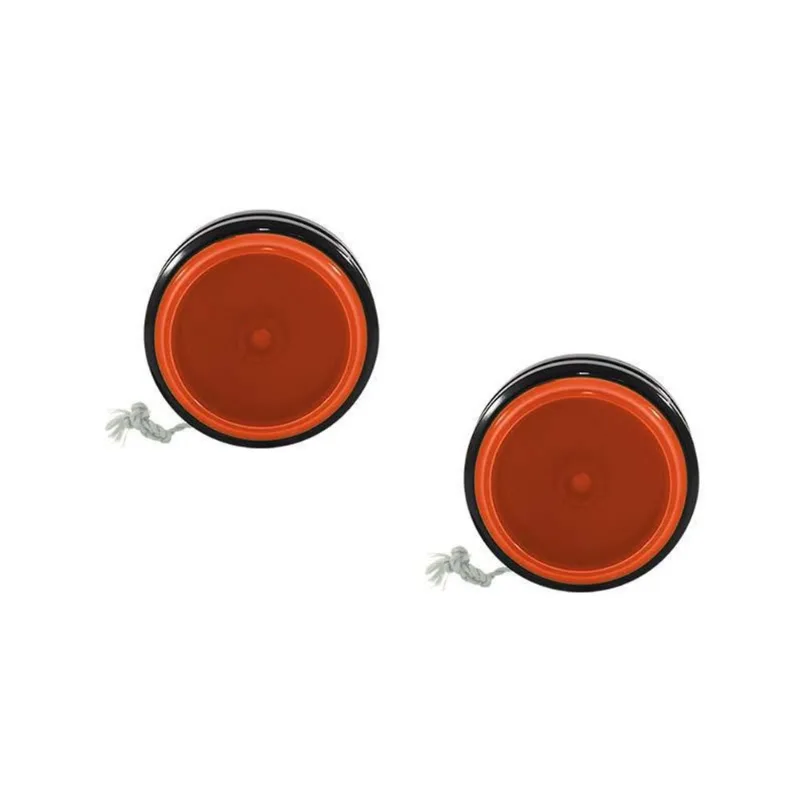 Kit 2 Ioiô Pro Spin Laranja Neon Base Preta Plástico Fg