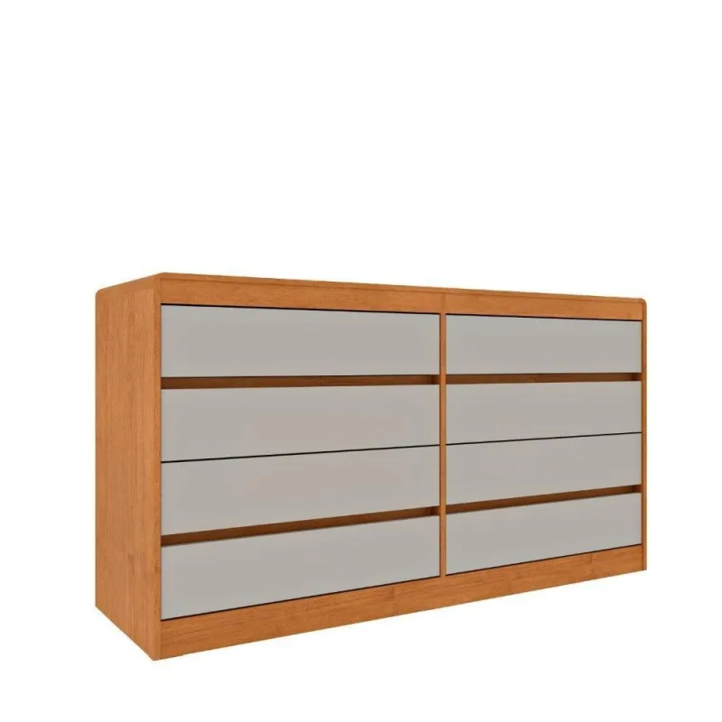 Cômoda Espanha 8 Gavetas MDF Puxador MDF Cinamomo Tcil Móveis - Tcil Móveis