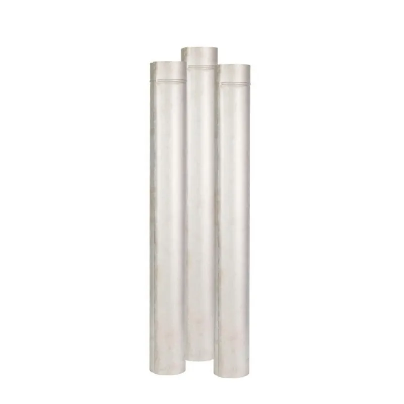 Kit 3 Cano Chaminé 115mmx1m + Telha Ondulada + Chapéu Fixo
