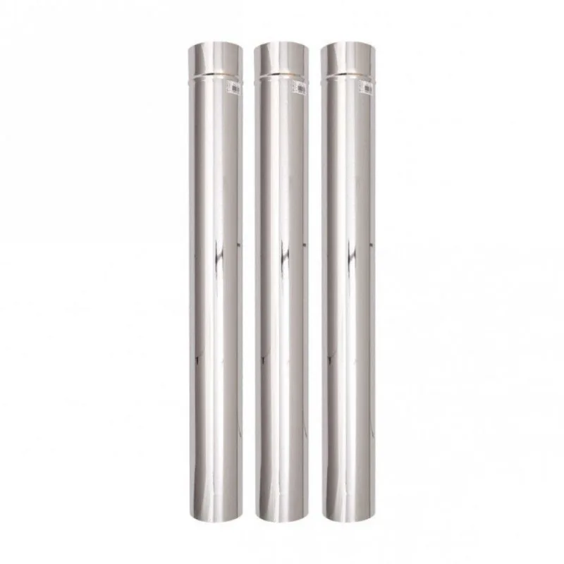 Kit Cano Chaminé Inox 3un 115mm + Te + Chapéu Fixo