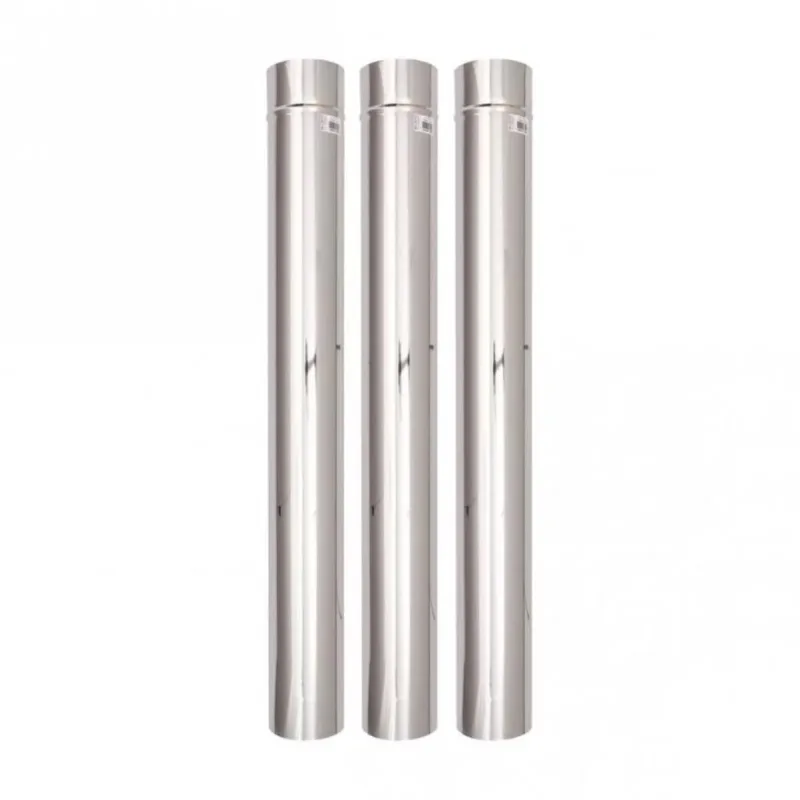 Kit Cano Chaminé Inox 110mm X 3un X 1m + Chapéu Sputinik