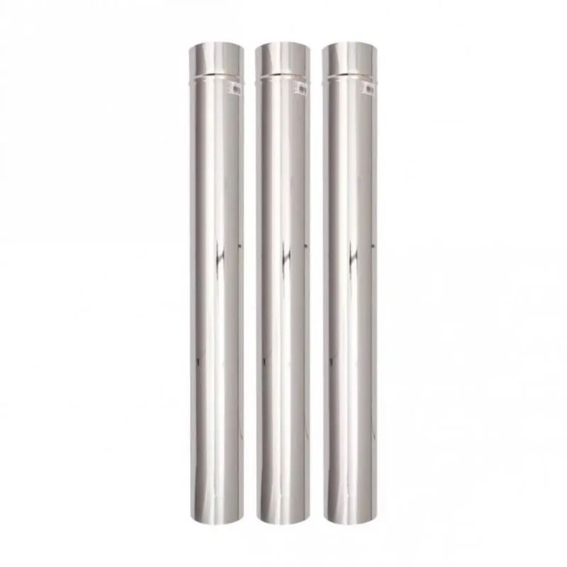 Kit Cano Chaminé Inox 150mm X 1m X 3un + Chapéu Sputiniki