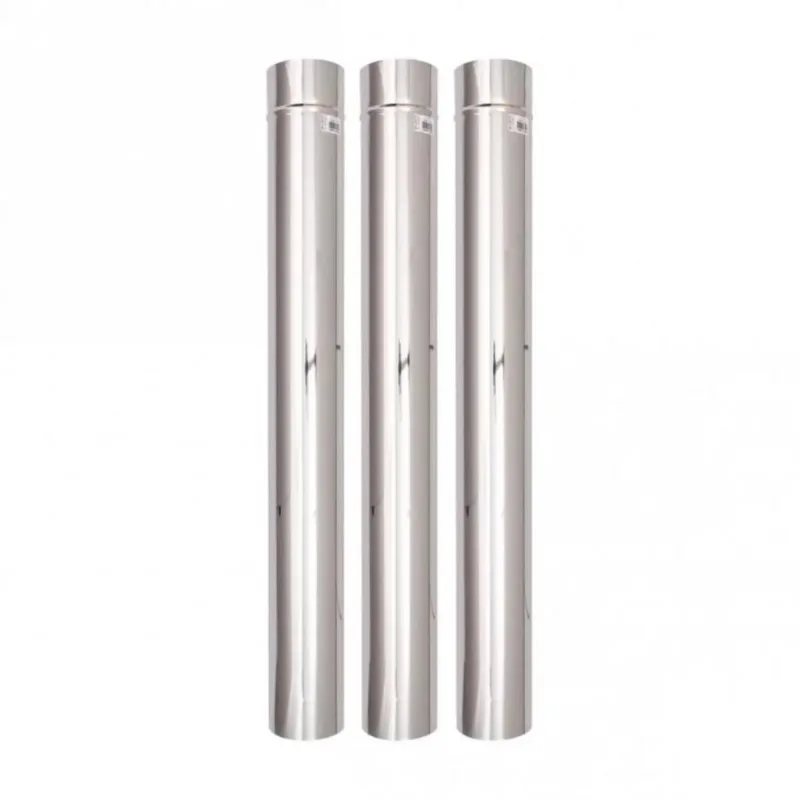 Kit 6 Cano Chaminé Inox 150mm + Chapéu Sputinik Inox 150mm