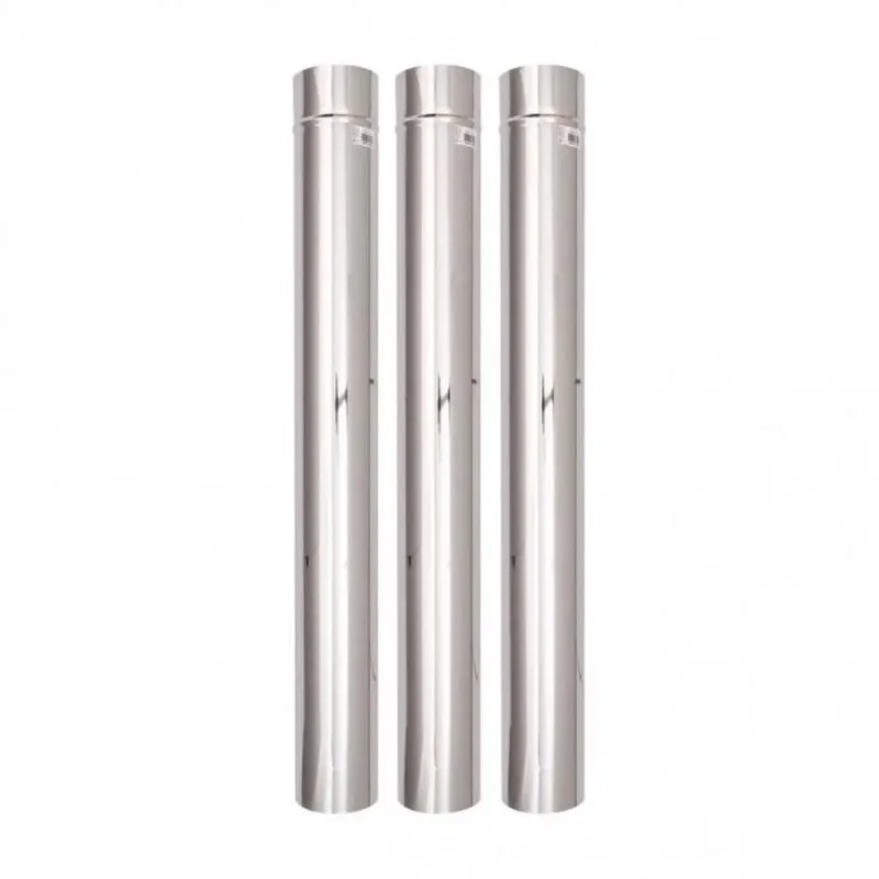 Kit Cano Chaminé Inox 200mm + 2 Joelho 90° + 1 Chapéu Fixo