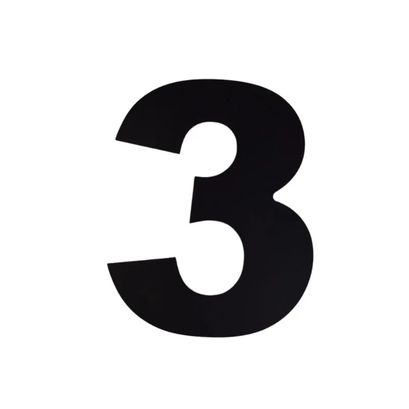 Número 3 Residencial Alumínio Acm Preto - Volpato